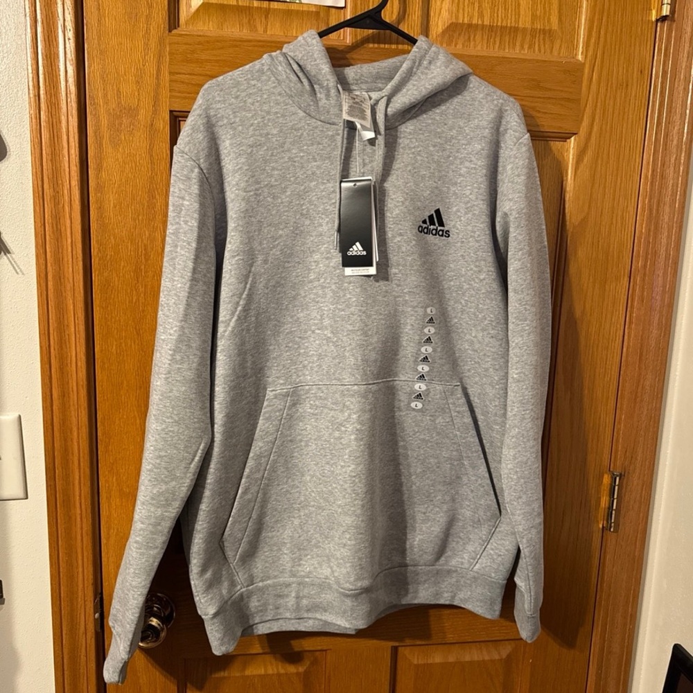Adidas Men's Grey Hoodie